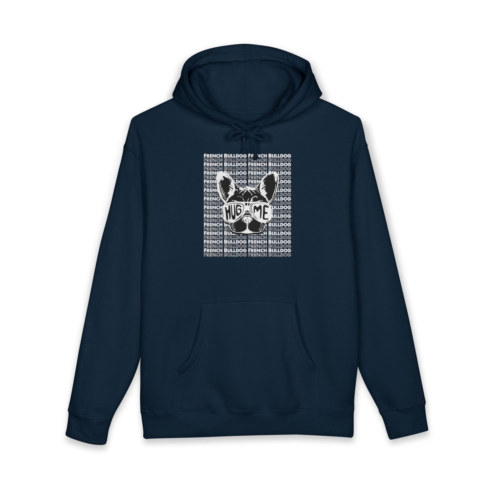 Hoodie — 'Hug Me' French Bulldog Sketch Pullover - Image 6