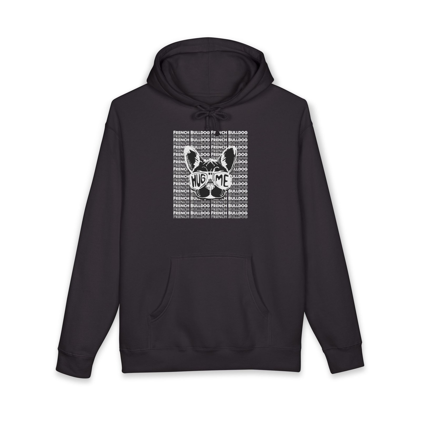 Hoodie — 'Hug Me' French Bulldog Sketch Pullover - Image 8