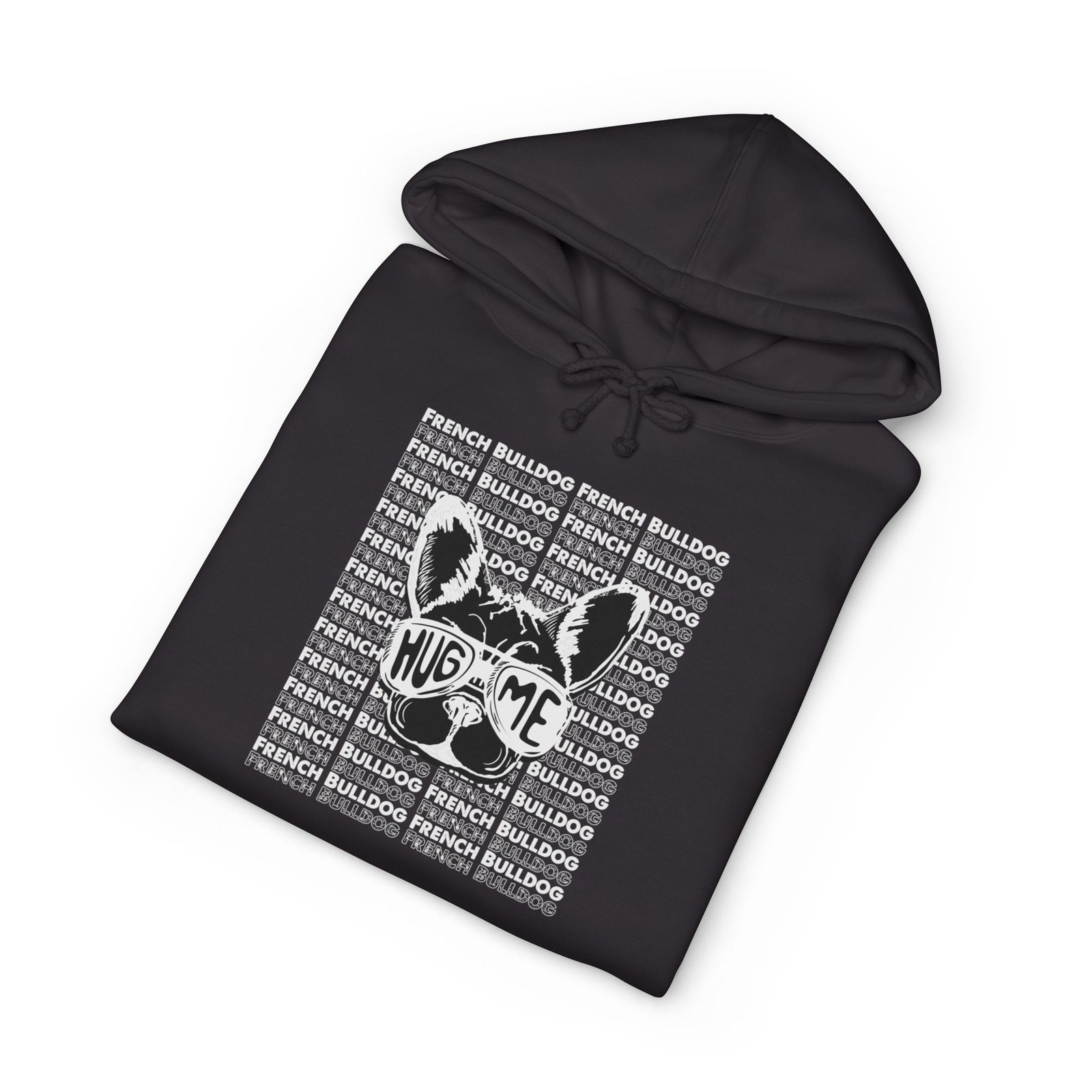 Hoodie — 'Hug Me' French Bulldog Sketch Pullover - Image 9