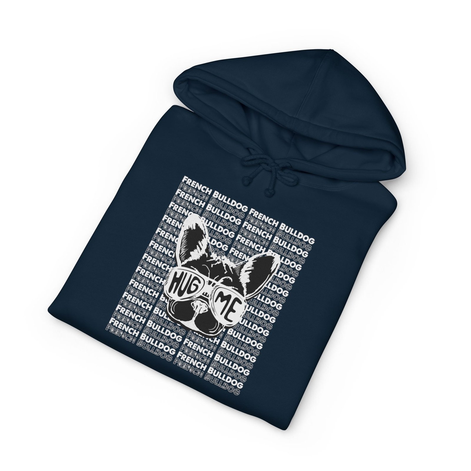 Hoodie — 'Hug Me' French Bulldog Sketch Pullover - Image 7