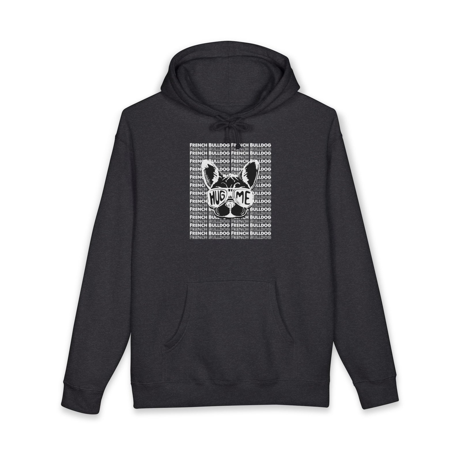 Hoodie — 'Hug Me' French Bulldog Sketch Pullover - Image 4