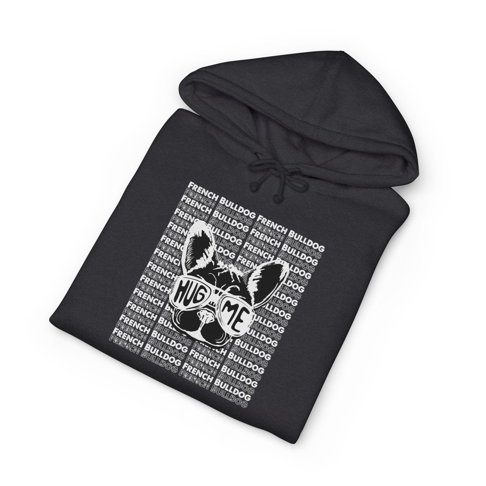 Hoodie — 'Hug Me' French Bulldog Sketch Pullover - Image 5