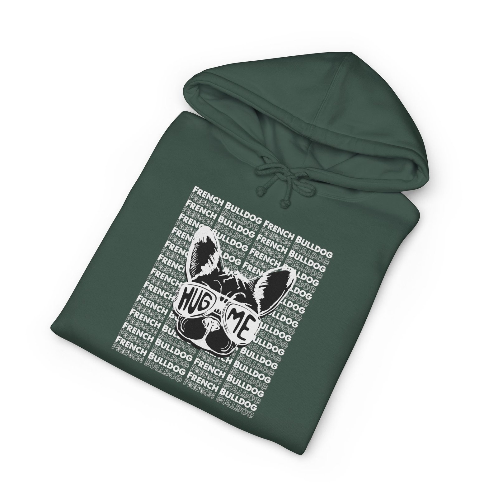 Hoodie — 'Hug Me' French Bulldog Sketch Pullover - Image 3