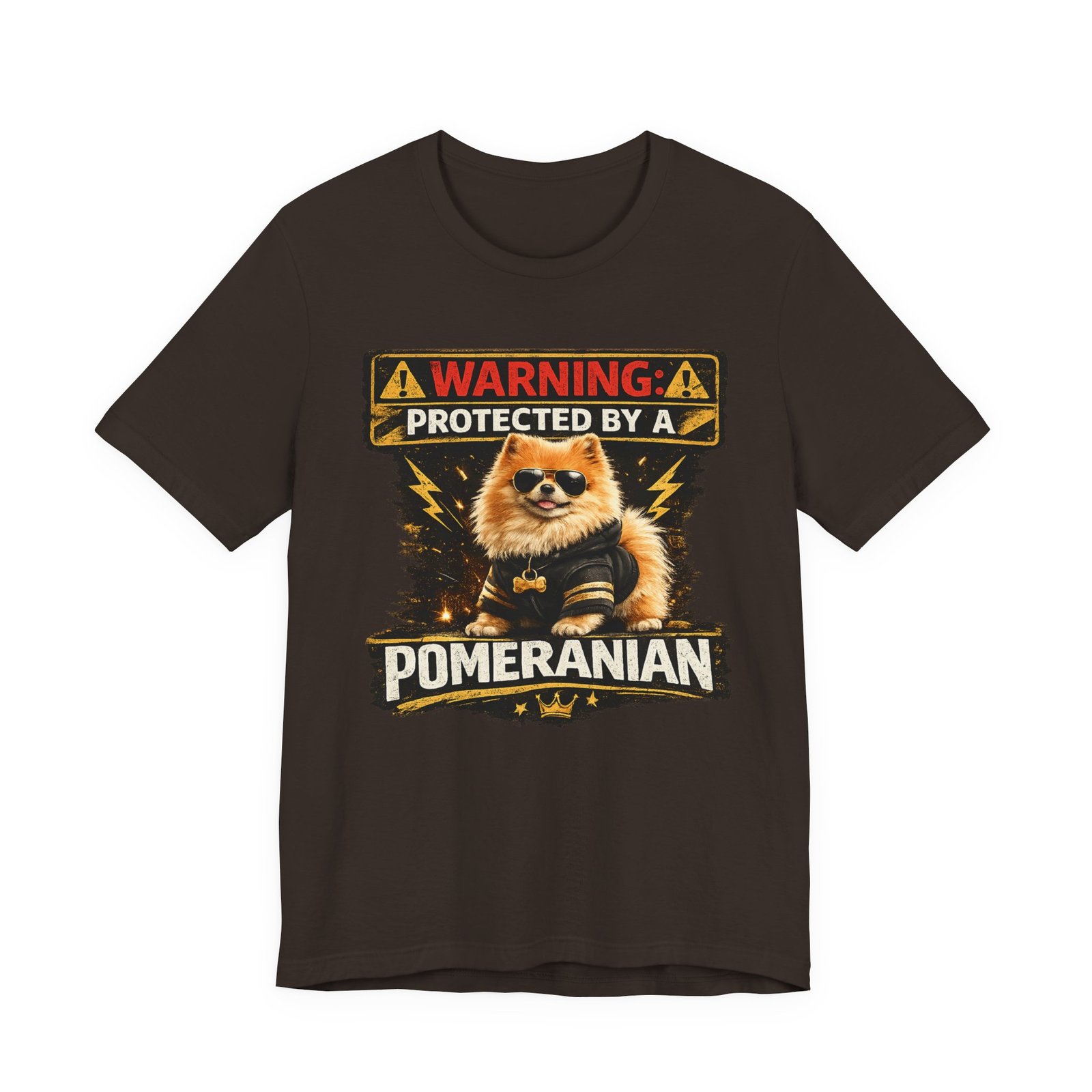 WARNING: Protected by a Pomeranian T-Shirt - Image 2
