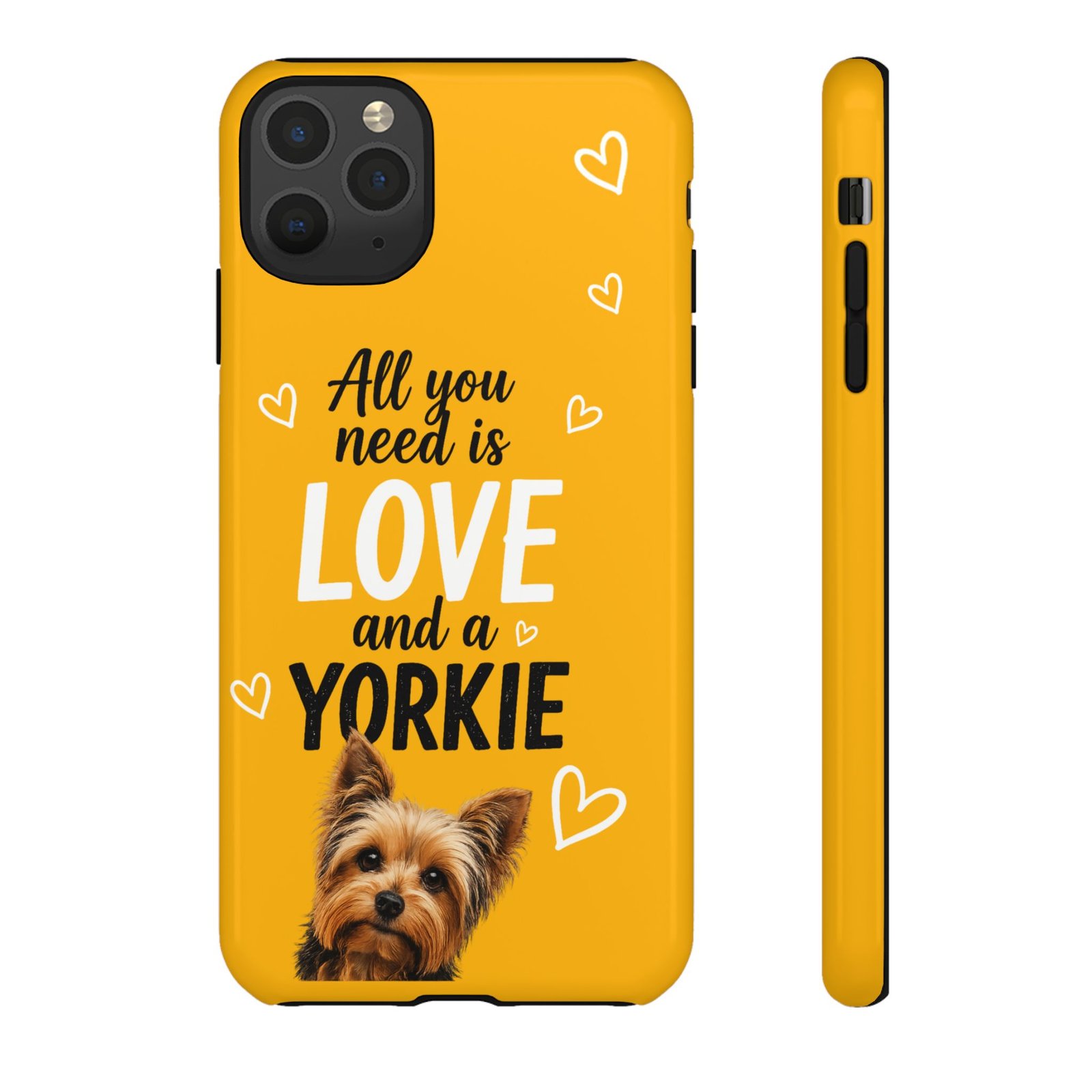 Phone Case — “All you need is Love and a Yorkie” (mustard) - Image 18