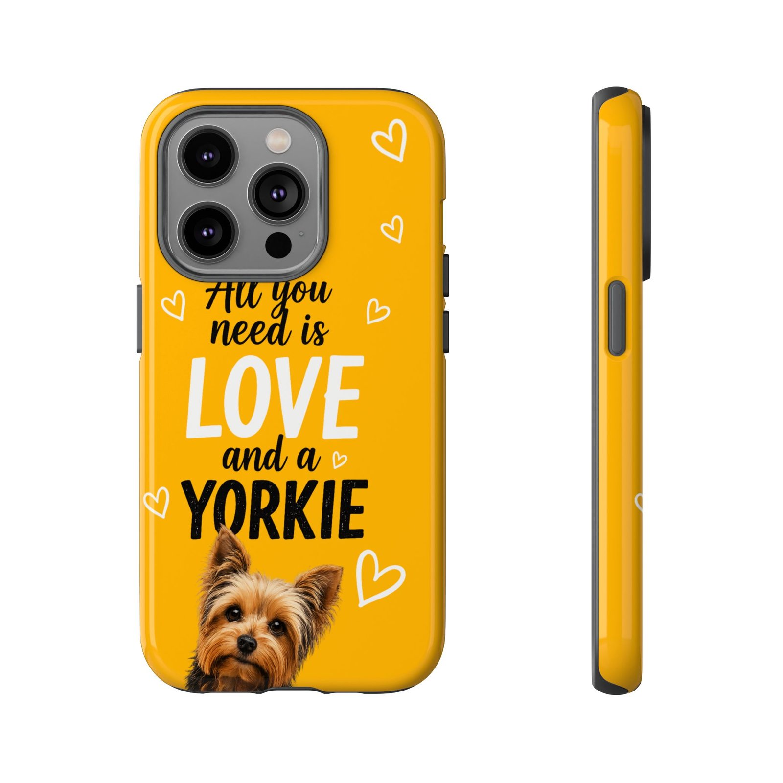 Phone Case — “All you need is Love and a Yorkie” (mustard) - Image 38