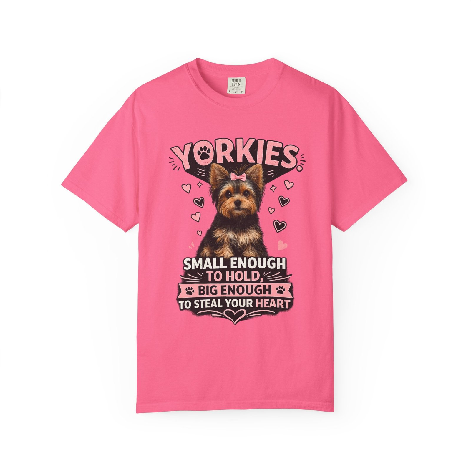 Yorkie steal your heart T-shirt - Image 7