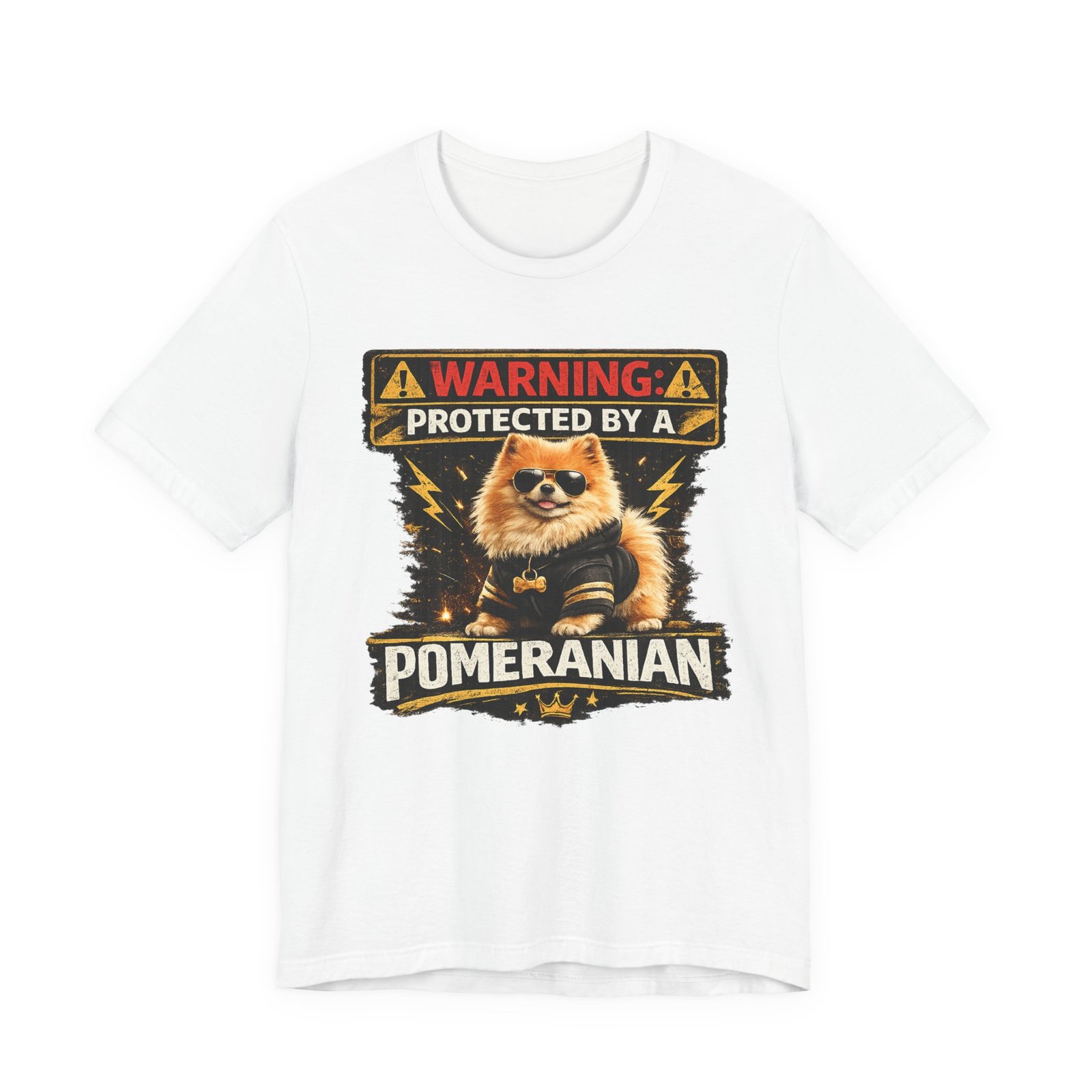 WARNING: Protected by a Pomeranian T-Shirt - Image 3