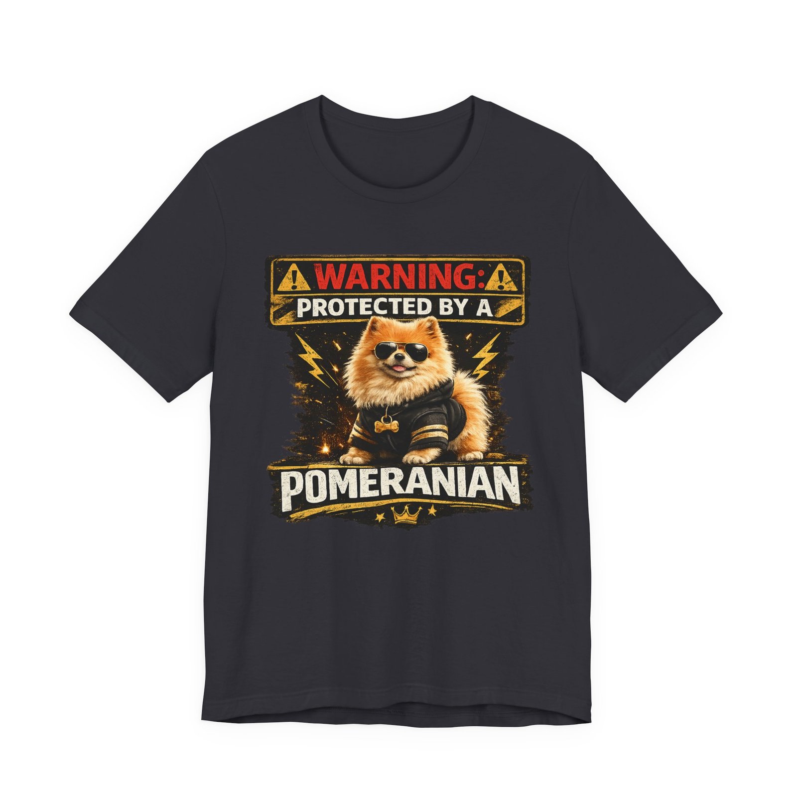 WARNING: Protected by a Pomeranian T-Shirt