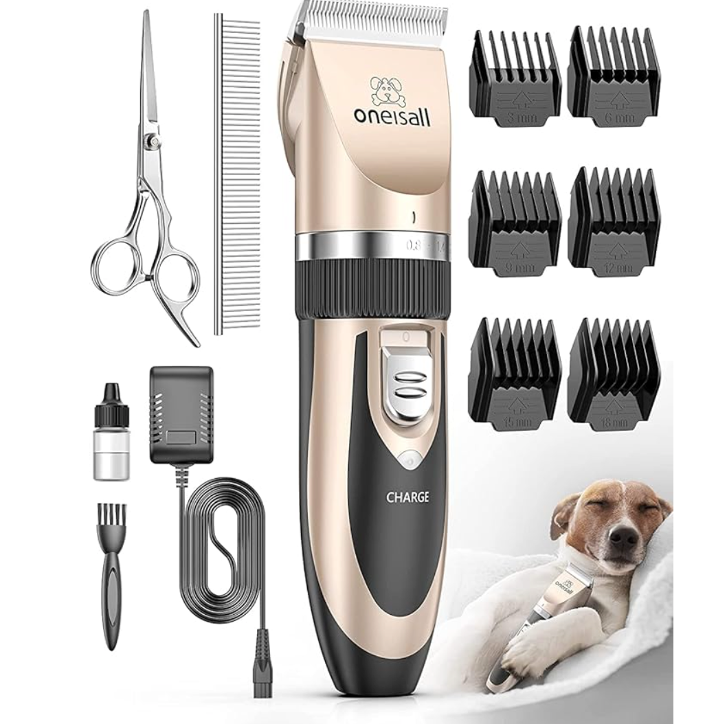 oneisall Low Noise Dog Grooming Clippers for Yorkies