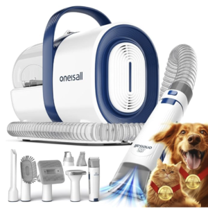 oneisall Dog Grooming Vacuum Kit with Clippers & Nail Grinder